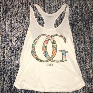 Obey floral tank